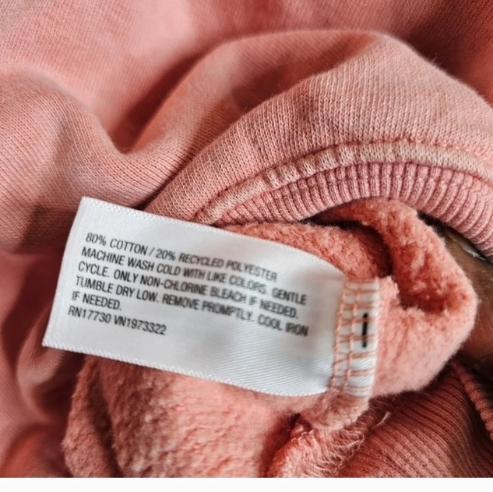 Wild Fable Women's Quarter Zip Hoodie Sweatshirt Oversized Coral Orange - Picture 4 of 6